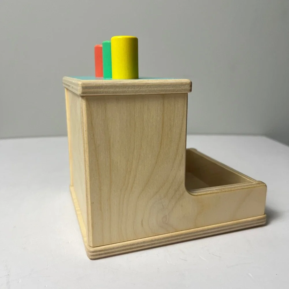 Lovevery Wooden Peg Drop Box Toddler Multicolor Montessori Toy Development